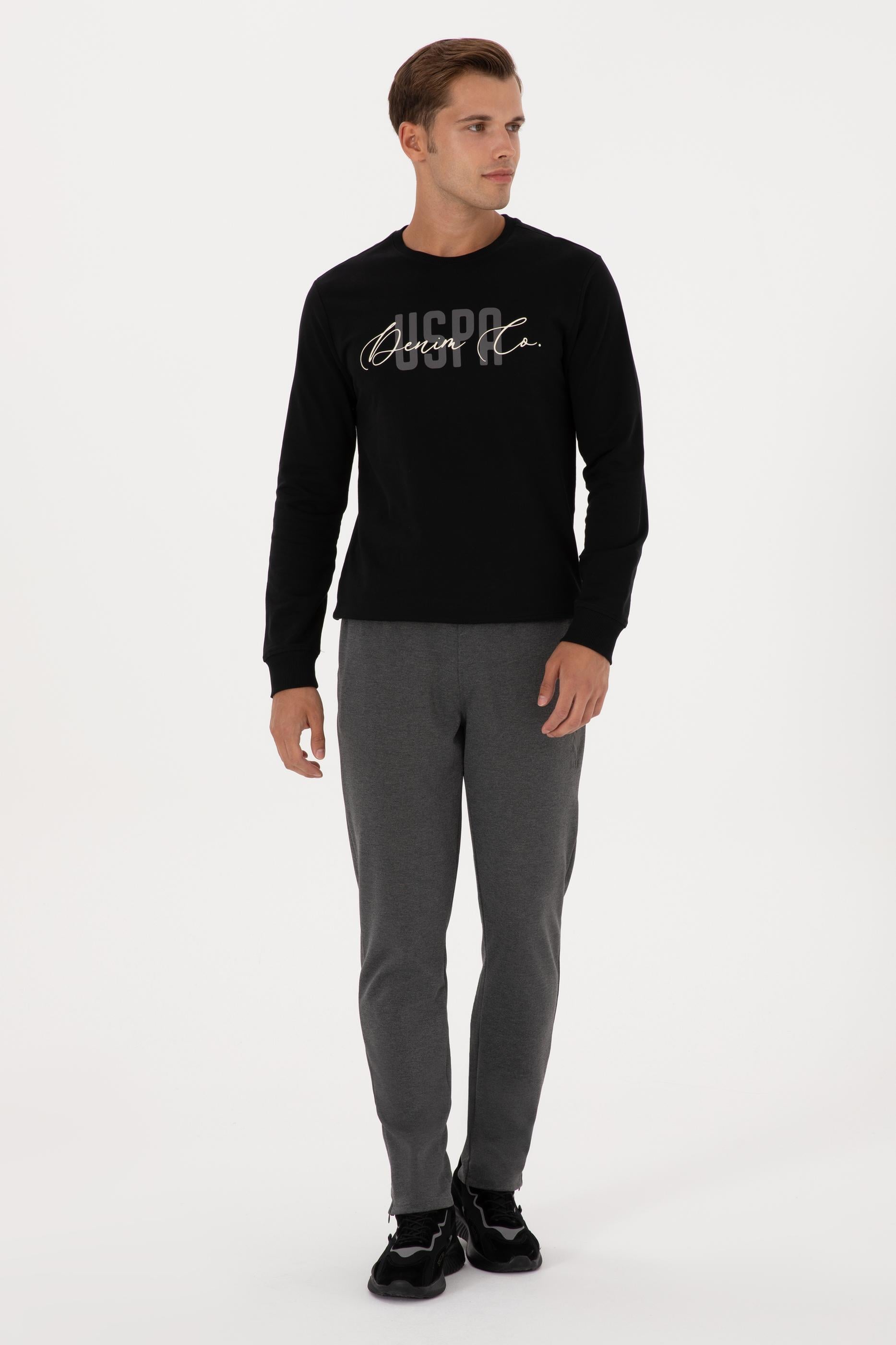 Erkek Antrasit Melanj Eşofman Altı