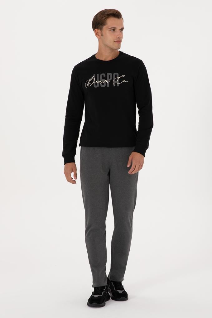 Erkek Antrasit Melanj Eşofman Altı