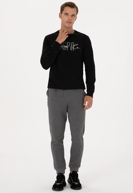 Erkek Antrasit Melanj Eşofman Altı - 50313765027