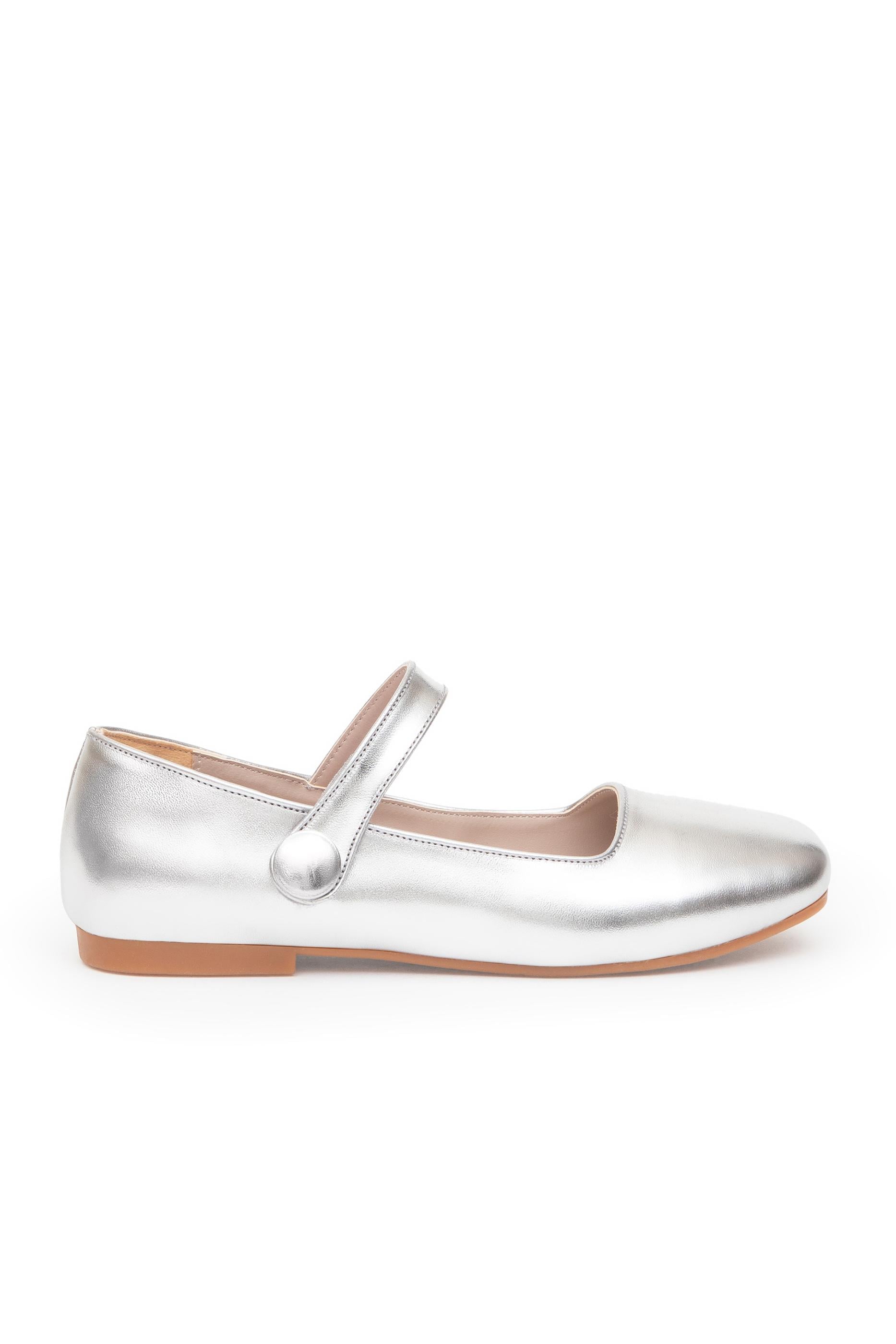 Kız Çocuk Gri Babet Ayakkabı