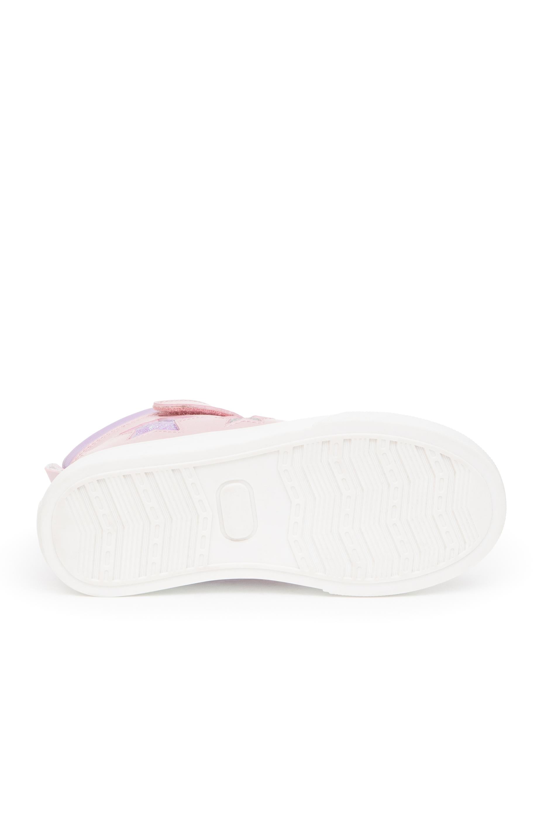 Kız Çocuk Toz Pembe Yıldız Desenli Bilek Boy Ayakkabı