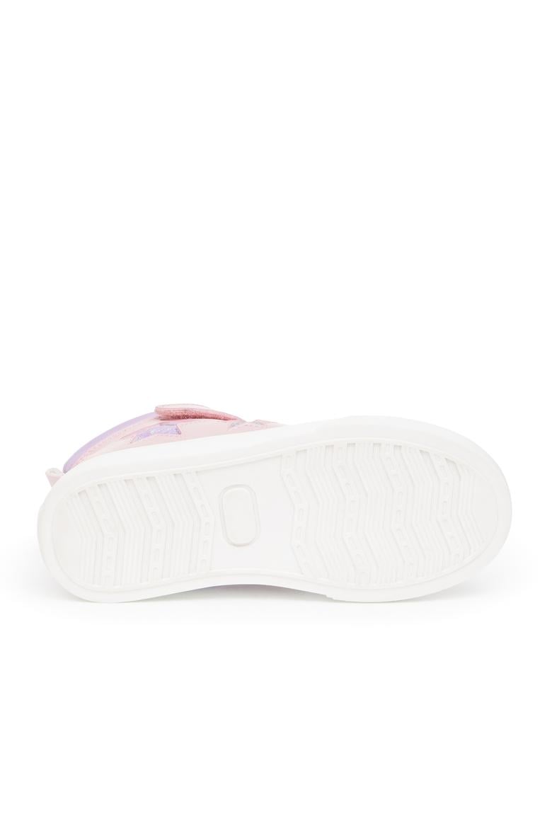 Kız Çocuk Toz Pembe Yıldız Desenli Bilek Boy Ayakkabı - 50315545063