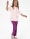 Kız Çocuk Menekşe Nervürlü İnterlok Tayt