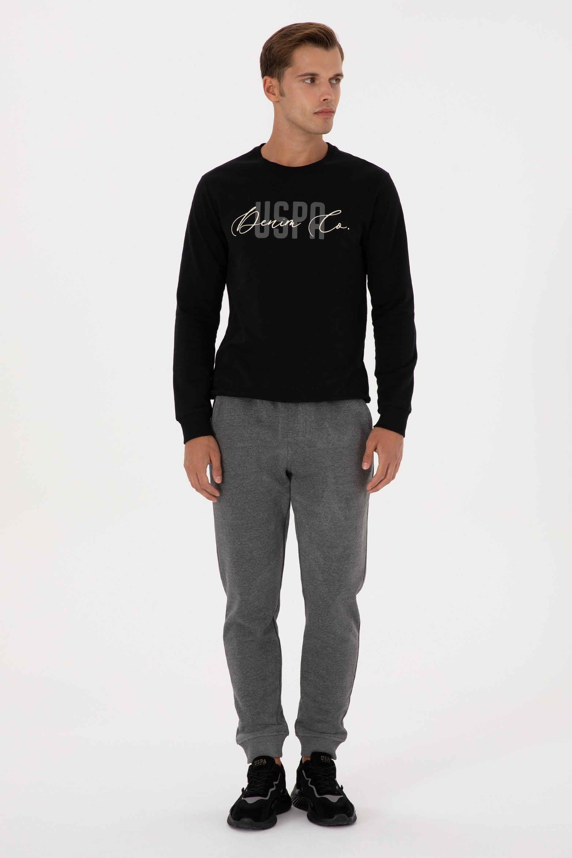 Erkek Antrasit Melanj Eşofman Altı