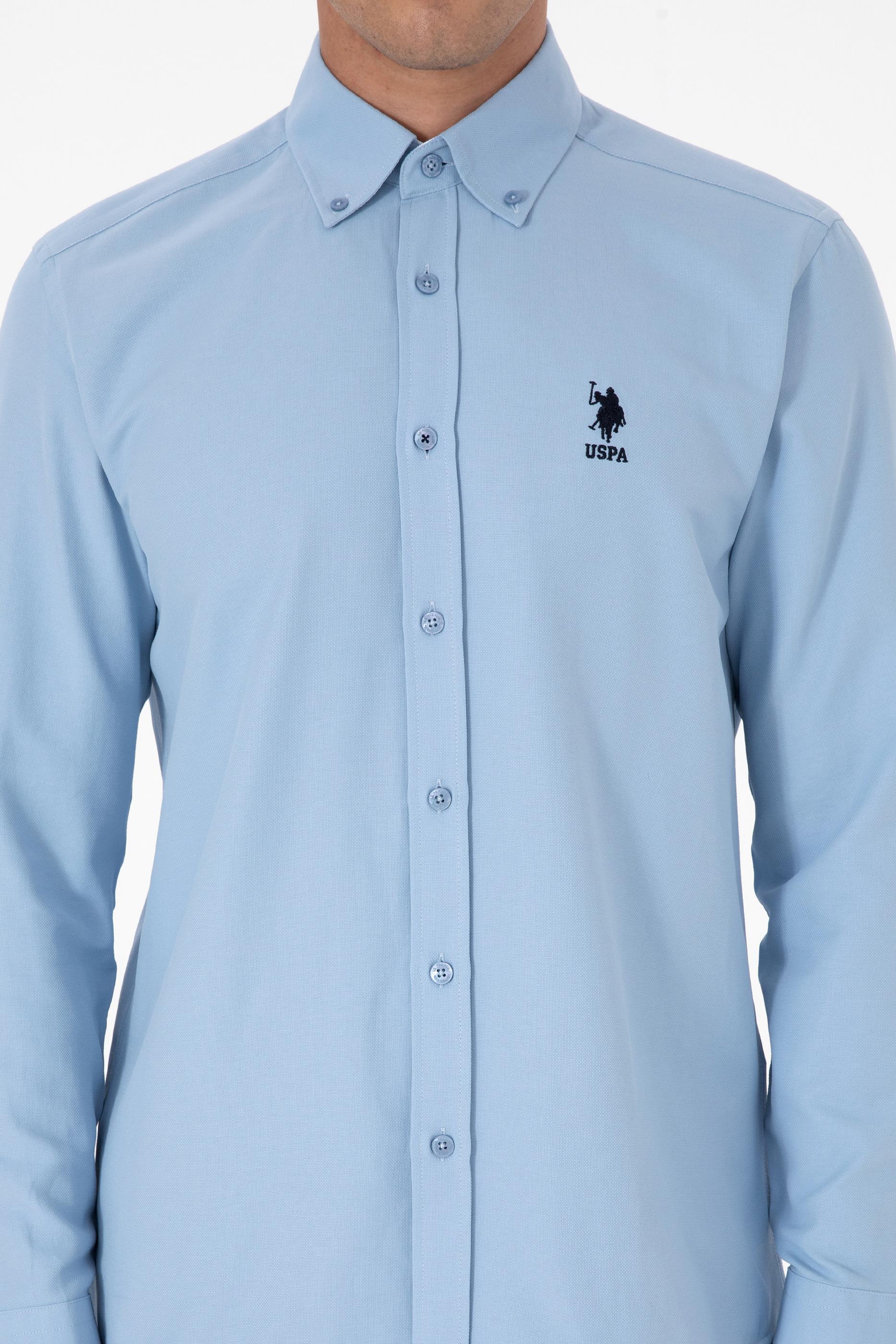 Erkek Açık Mavi Uzun Kollu Gömlek