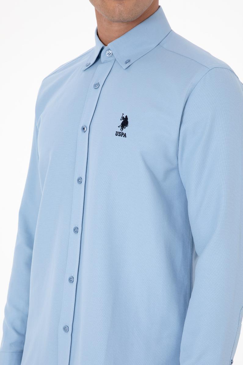 Erkek Açık Mavi Uzun Kollu Gömlek