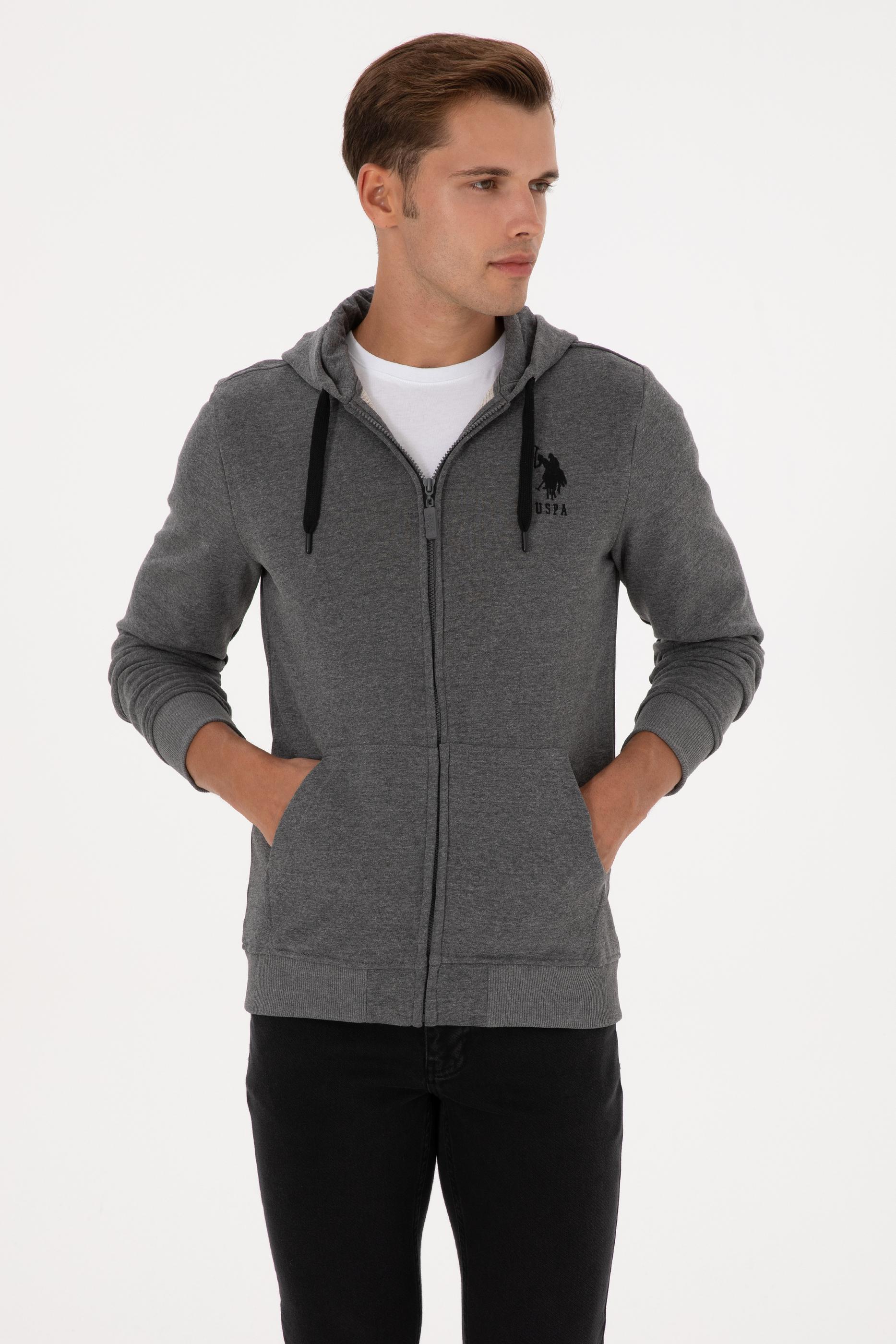 Erkek Antrasit Melanj Örme Hırka