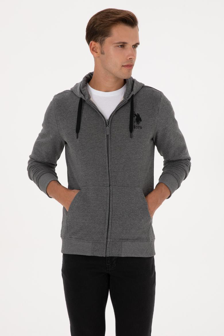 Erkek Antrasit Melanj Örme Hırka - 50307765016