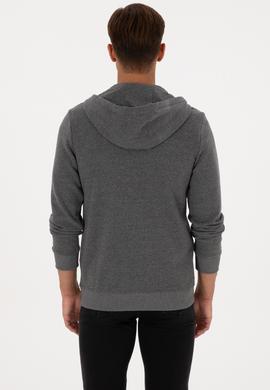 Erkek Antrasit Melanj Örme Hırka - 50307765016