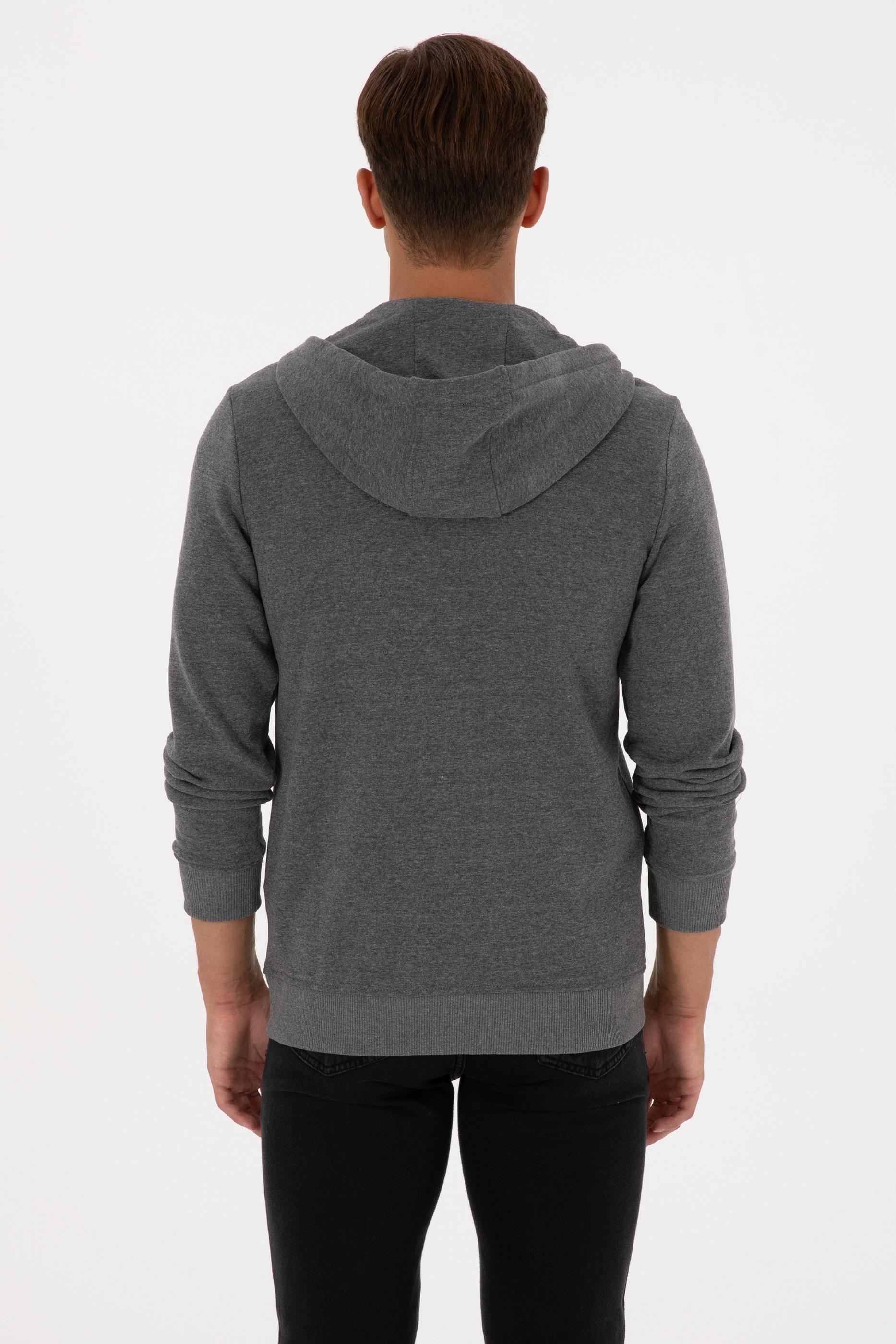 Erkek Antrasit Melanj Örme Hırka