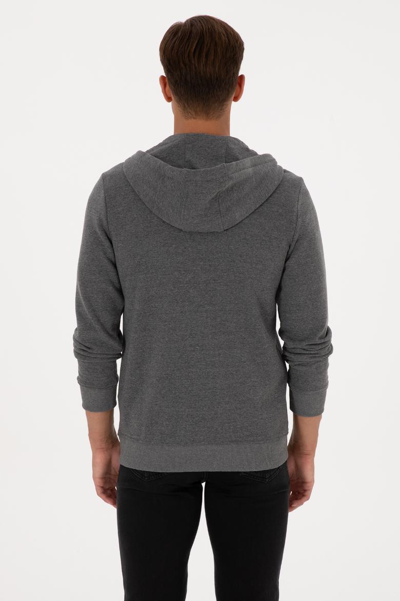 Erkek Antrasit Melanj Örme Hırka - 50307765016