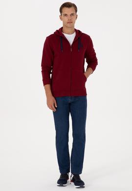 Erkek Bordo Örme Hırka - 50307765046