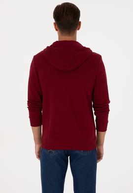 Erkek Bordo Örme Hırka - 50307765046