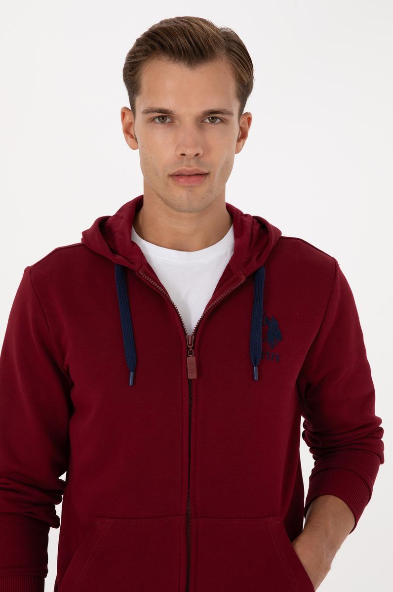 Erkek Bordo Örme Hırka