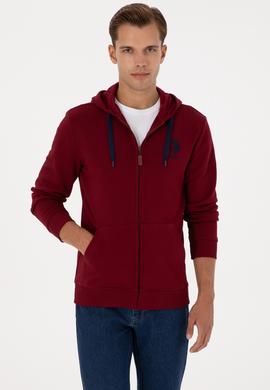 Erkek Bordo Örme Hırka - 50307765046