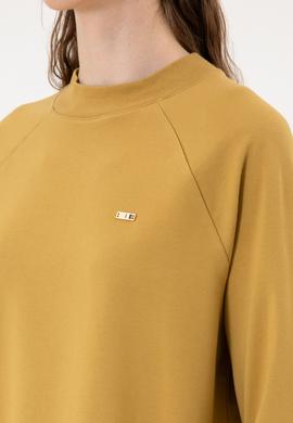 Kadın Camel Regular Bisiklet Yaka Basic Sweatshırt - 50313610061