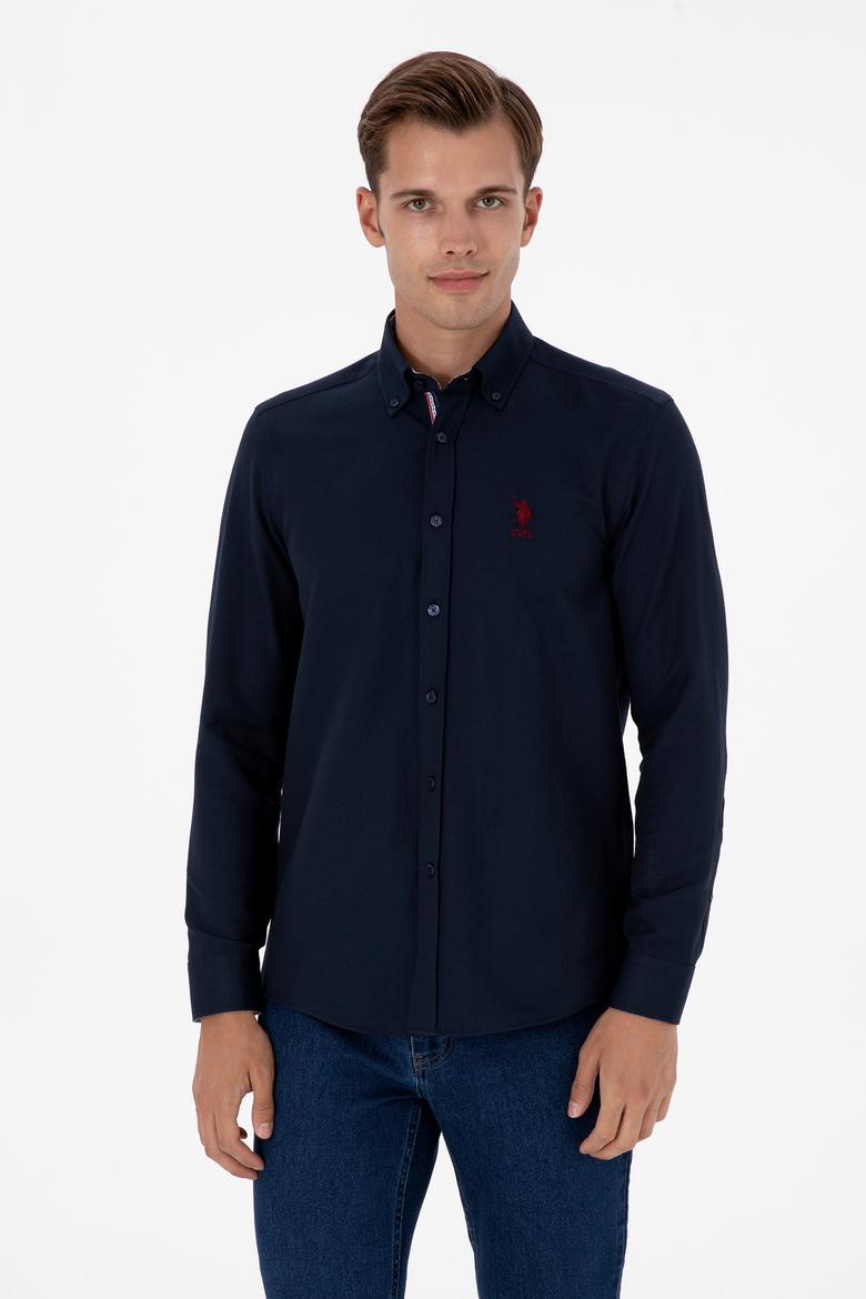 Erkek Lacivert Uzun Kollu Gömlek - 50317249006