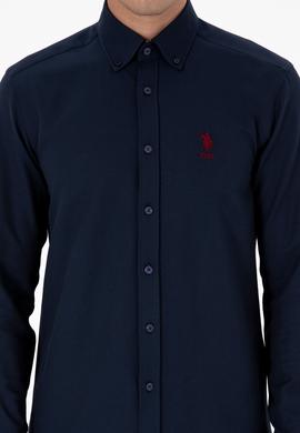 Erkek Lacivert Uzun Kollu Gömlek - 50317249006