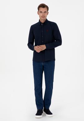 Erkek Lacivert Uzun Kollu Gömlek - 50317249006
