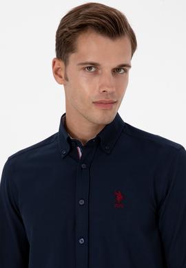 Erkek Lacivert Uzun Kollu Gömlek - 50317249006