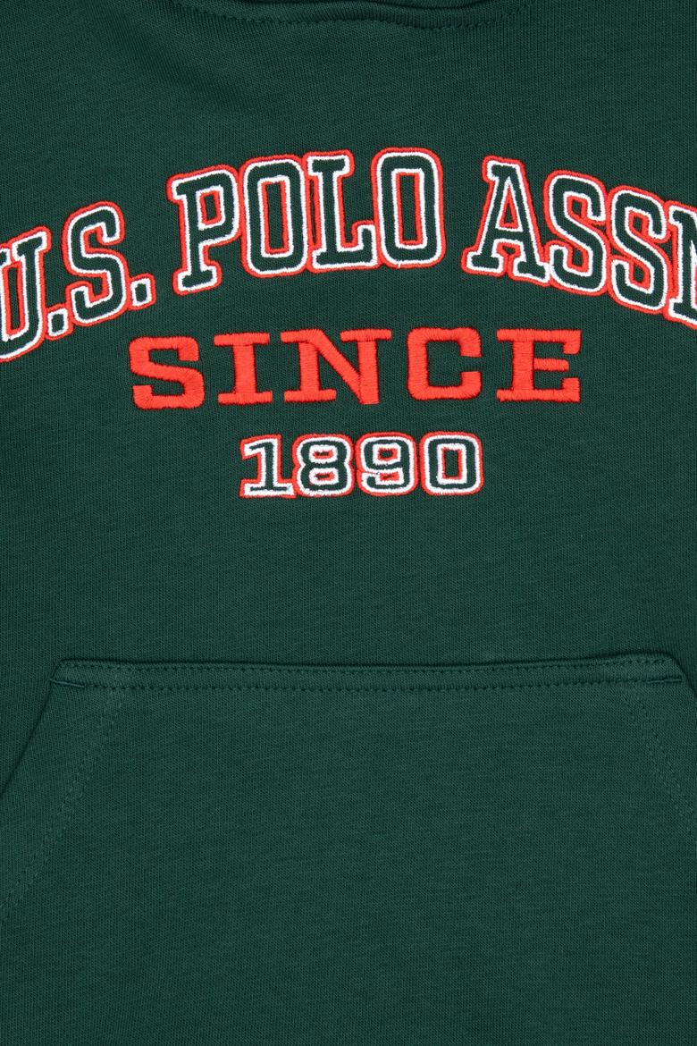 Erkek Çocuk Koyu Yeşil Kapüşonlu Sweatshirt - 50313842024