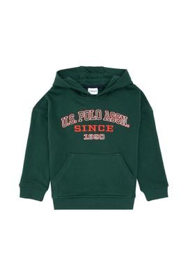 Erkek Çocuk Koyu Yeşil Kapüşonlu Sweatshirt - 50313842024