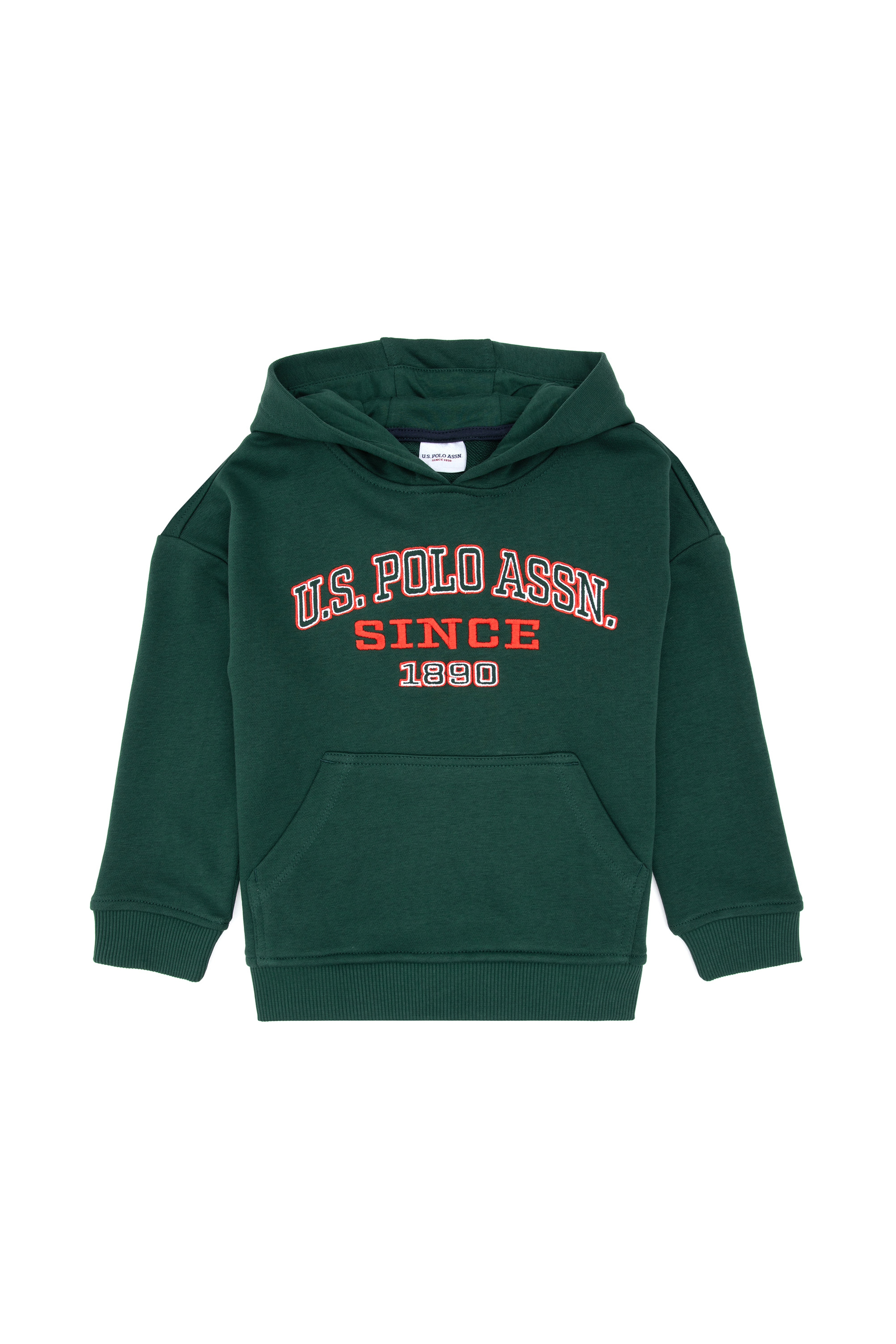 Erkek Çocuk Koyu Yeşil Kapüşonlu Sweatshirt