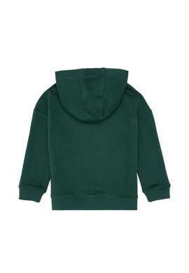 Erkek Çocuk Koyu Yeşil Kapüşonlu Sweatshirt - 50313842024