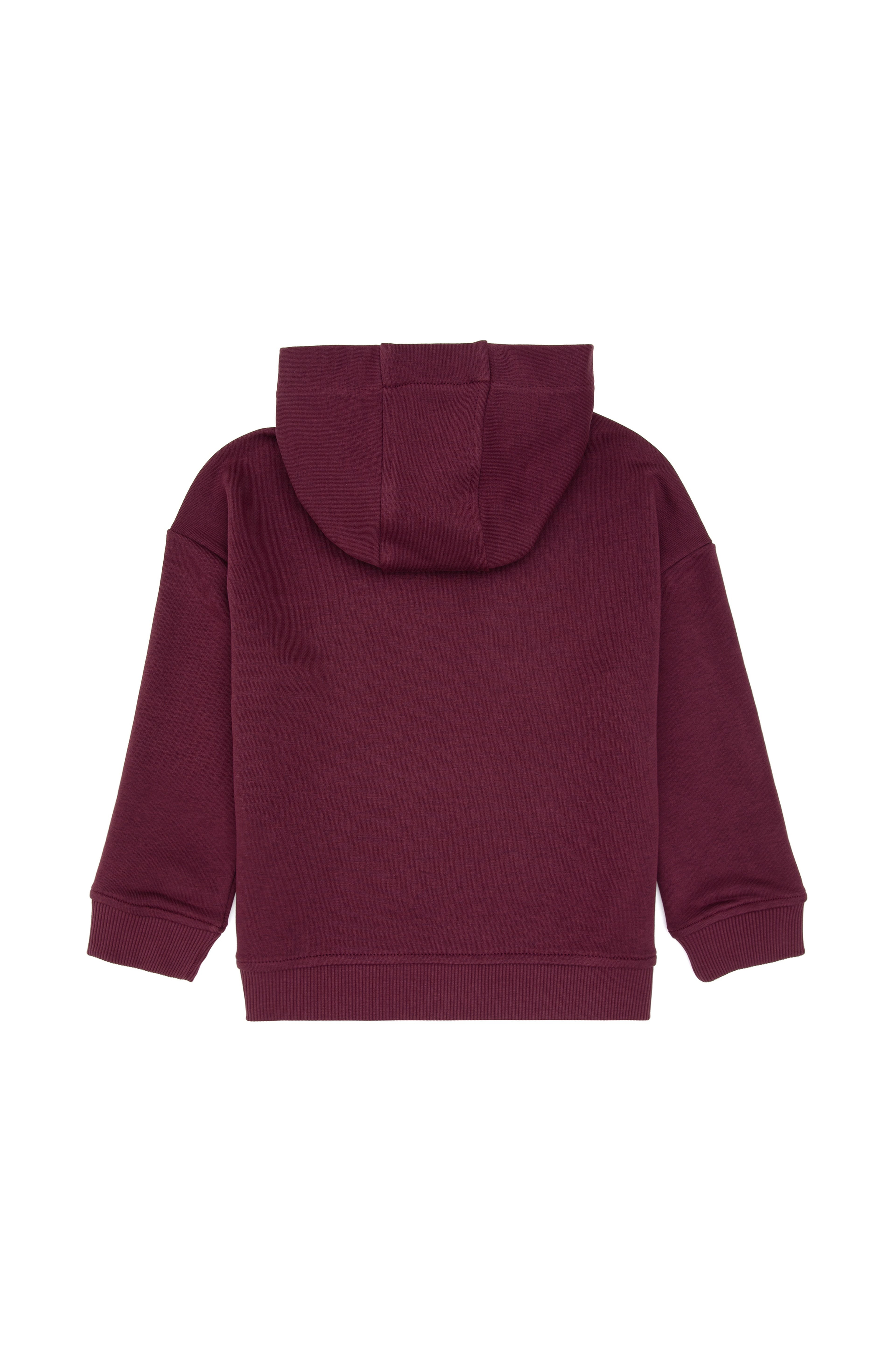 Erkek Çocuk Bordo Kapüşonlu Sweatshirt - Image 4