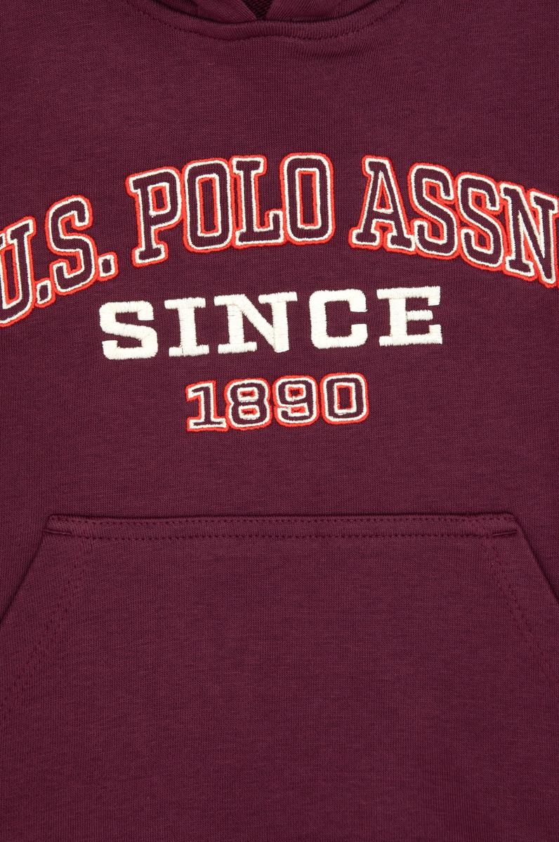 Erkek Çocuk Bordo Kapüşonlu Sweatshirt