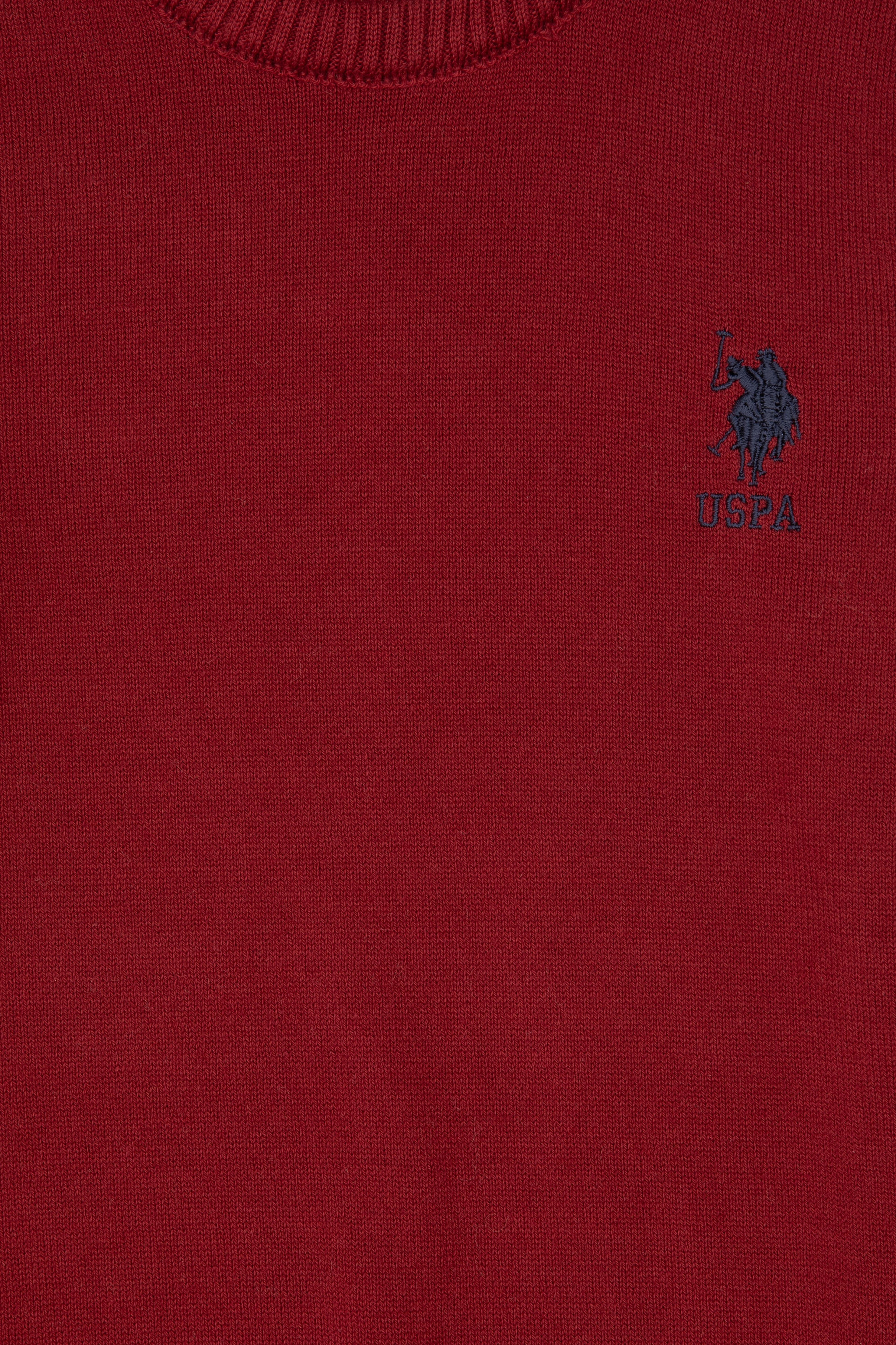 Erkek Çocuk Bordo Bisiklet Yaka Basic Kazak - Image 3