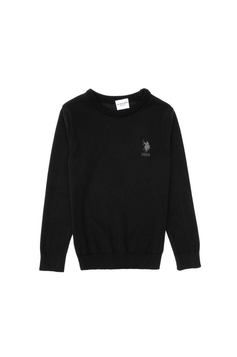 Erkek Çocuk Siyah Basic Kazak