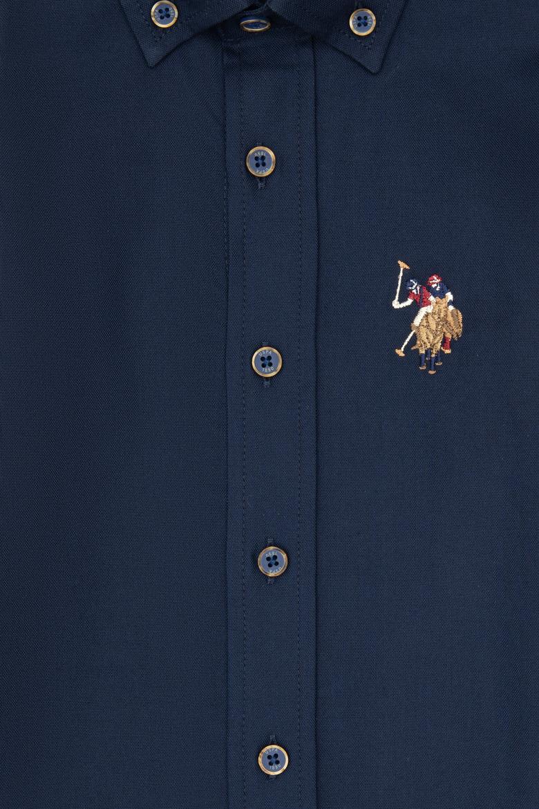 Erkek Çocuk Lacivert Uzun Kollu Basic Gömlek - 50307704016