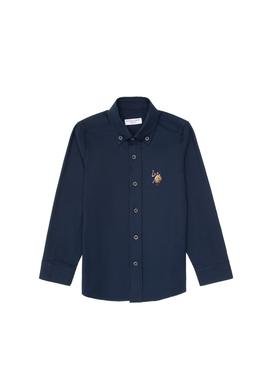 Erkek Çocuk Lacivert Uzun Kollu Basic Gömlek - 50307704016
