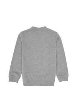 Erkek Çocuk Gri Melanj Basic Bisiklet Yaka Sweatshirt - 50314971028