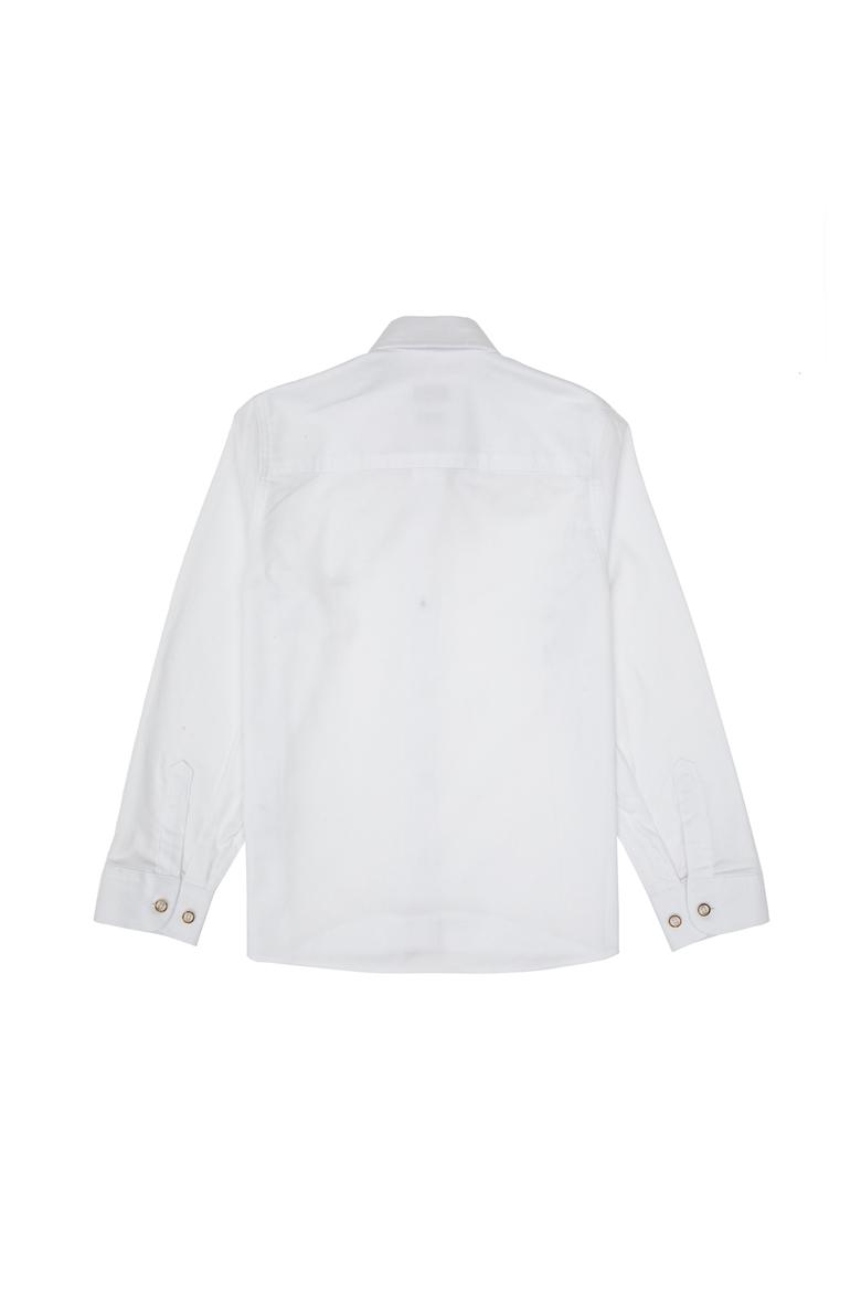 Erkek Çocuk Beyaz Uzun Kollu Basic Gömlek - 50307679001