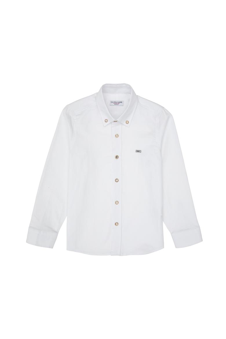 Erkek Çocuk Beyaz Uzun Kollu Basic Gömlek - 50307679001