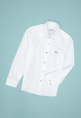 Erkek Çocuk Beyaz Uzun Kollu Basic Gömlek - 50307679001