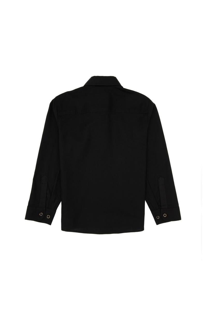 Erkek Çocuk Siyah Uzun Kollu Basic Gömlek