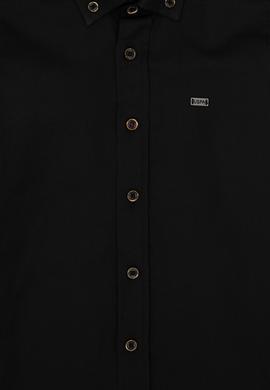 Erkek Çocuk Siyah Uzun Kollu Basic Gömlek - 50307679016