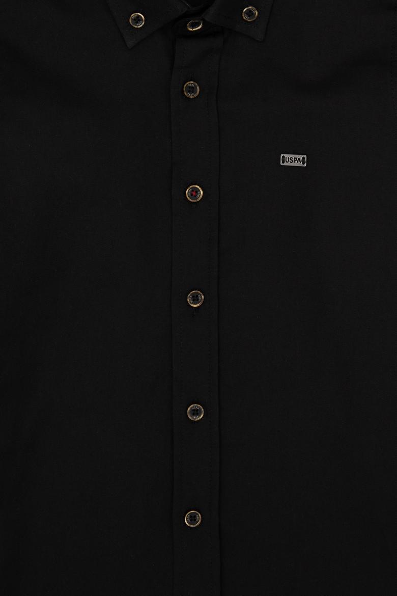 Erkek Çocuk Siyah Uzun Kollu Basic Gömlek - 50307679016