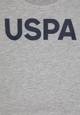 Erkek Çocuk Gri Melanj Basic Bisiklet Yaka Sweatshirt - 50307801043