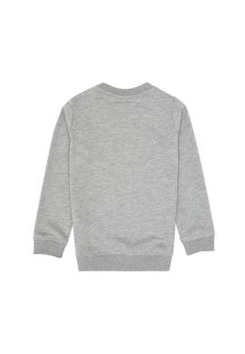 Erkek Çocuk Gri Melanj Basic Bisiklet Yaka Sweatshirt - 50307801043