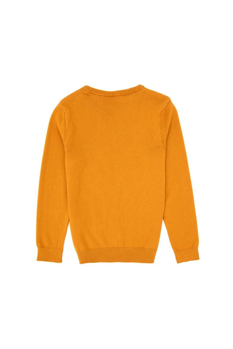 Erkek Çocuk Hardal Bisiklet Yaka Basic Kazak - 50307845034