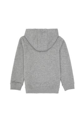 Erkek Çocuk Gri Melanj Basic Kapüşonlu Sweatshirt - 50308439028