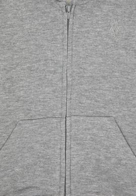 Erkek Çocuk Gri Melanj Basic Kapüşonlu Sweatshirt - 50308439028