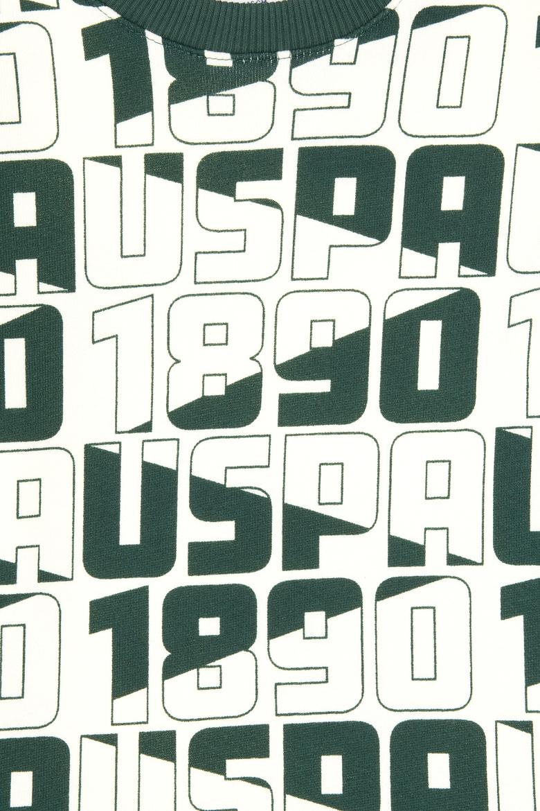 Erkek Çocuk Koyu Yeşil Bisiklet Yaka Sweatshirt - 50308571032