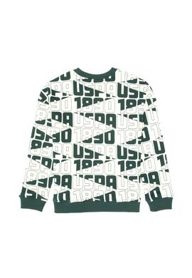 Erkek Çocuk Koyu Yeşil Bisiklet Yaka Sweatshirt - 50308571032
