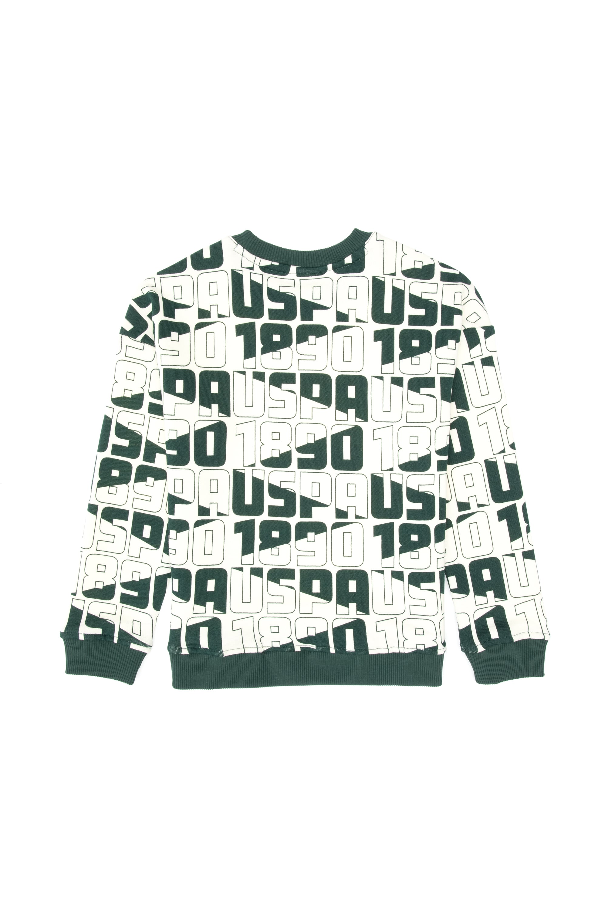 Erkek Çocuk Koyu Yeşil Bisiklet Yaka Sweatshirt