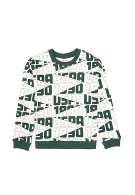 Erkek Çocuk Koyu Yeşil Bisiklet Yaka Sweatshirt - 50308571032